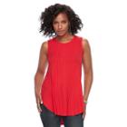 Women's Apt. 9&reg; Ribbed Tunic Tank, Size: Medium, Med Red