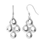 Sterling Silver Teardrop Kite Earrings, Women's, Grey