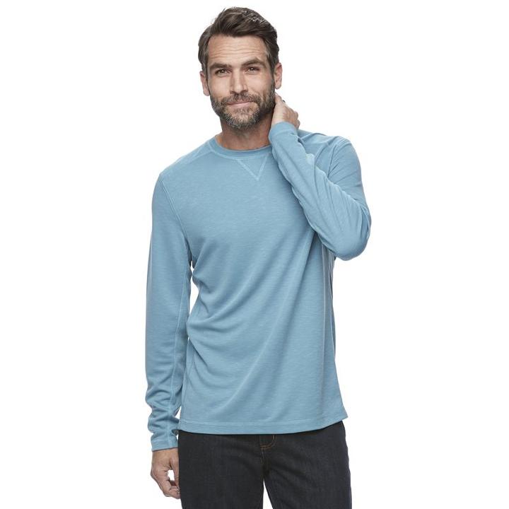Men's Croft & Barrow&reg; Classic-fit Outdoor Slubbed Performance Tee, Size: Xl, Blue (navy)