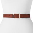 Women's Apt. 9&reg; Pebbled & Faux Suede Reversible Belt, Size: 1xl, Dark Brown