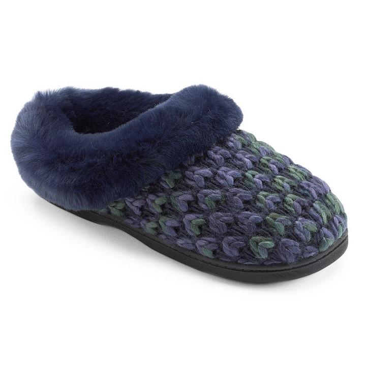 Dearfoams Women's Knit Space-dyed Clog Slippers, Size: Small, Blue Other