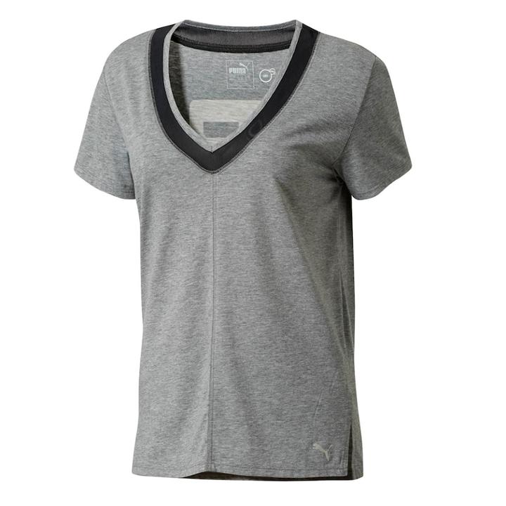 Women's Puma Slouchy-v Mesh Tee, Size: Xl, Grey