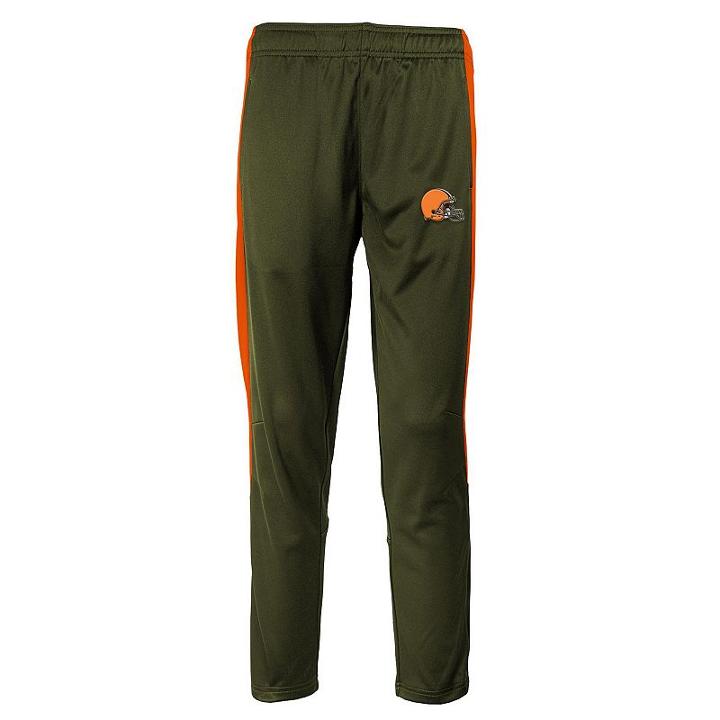 Boys 8-20 Cleveland Browns Slim-fit Track Pants, Boy's, Size: L(14/16), Brown