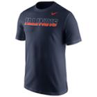 Men's Nike Illinois Fighting Illini Wordmark Tee, Size: Large, Blue (navy)