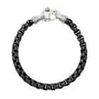 Lynx Stainless Steel Men's Bracelet, Size: 9, Black