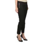 Women's Larry Levine Ankle Pants, Size: 8, Black