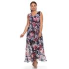 Plus Size Chaya Crossover Floral Dress, Women's, Size: 14 W, Blue (navy)