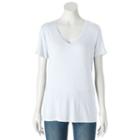 Women's Apt. 9&reg; Essential V-neck Tee, Size: Small, White