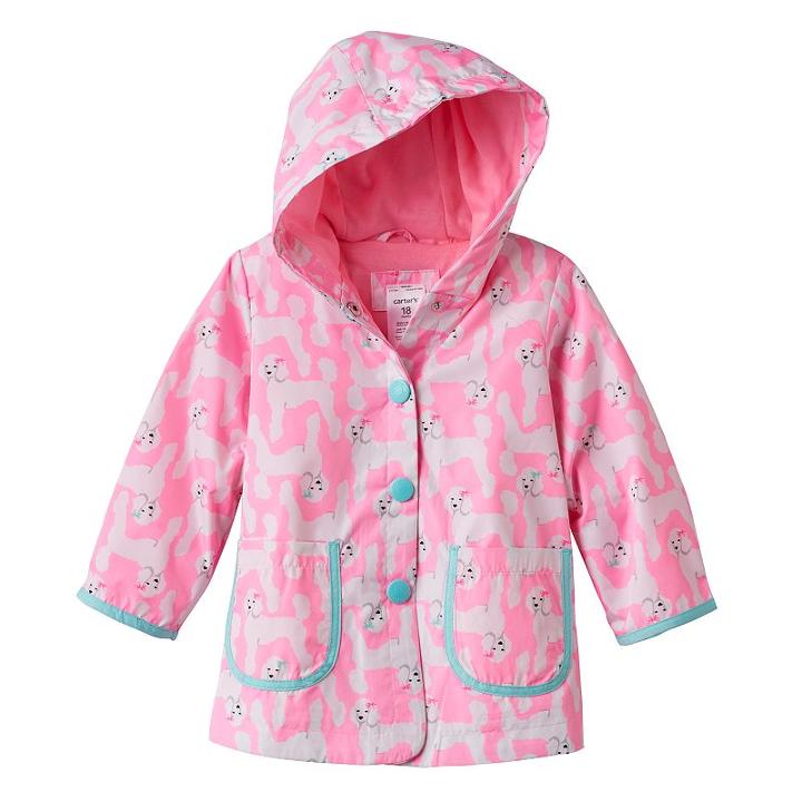 Girls 4-6x Carter's Rain Jacket, Girl's, Size: 6x, Pink