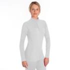 Women's Snow Angel Luxe Lace Quarter-zip Top, Size: Small, White