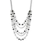 Simply Vera Vera Wang Beaded Swag Necklace, Women's, Black