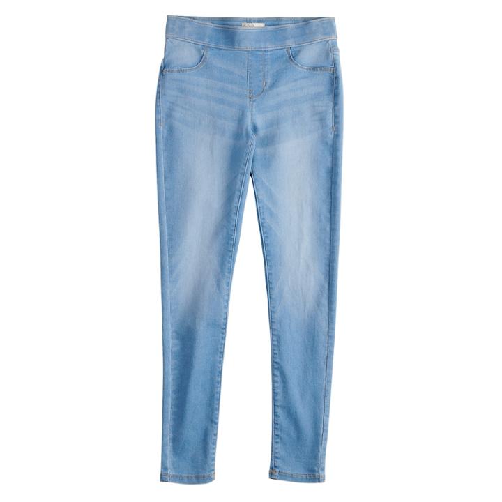 Girls 7-16 & Plus Size So&reg; Pull-on Ultimate Jeggings, Size: 12, Med Blue