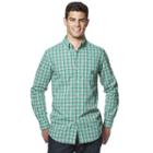 Big & Tall Chaps Plaid Easy-care Poplin Shirt, Men's, Size: L Tall, Green