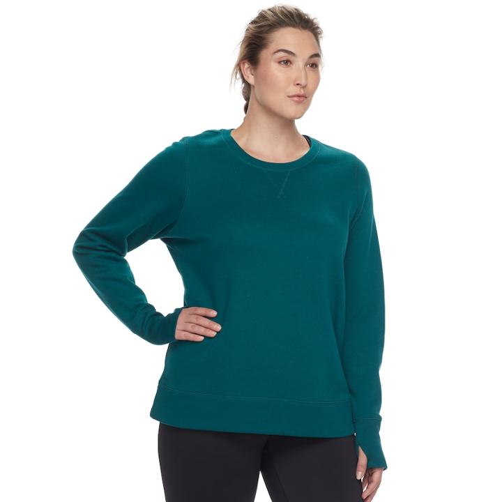 Plus Size Tek Gear&reg; Fleece Sweatshirt, Women's, Size: 1xl, Dark Blue
