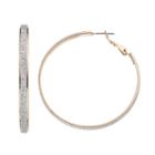 Apt. 9&reg; Glittery Hoop Earrings, Women's, Brt Pink