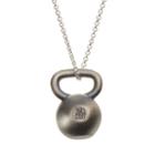 Insignia Collection Sterling Silver Kettlebell Pendant Necklace, Women's, Size: 18, Grey