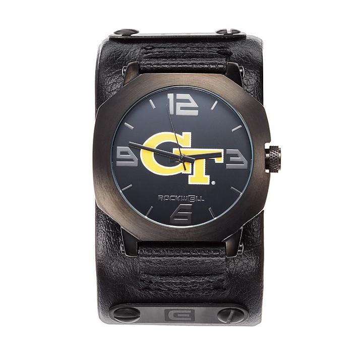 Rockwell Georgia Tech Yellow Jackets Assassin Leather Watch - Men, Black