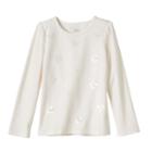 Girls 4-7 Sonoma Goods For Life&trade; Slubbed Sequin Tee, Girl's, Size: 4, Lt Beige