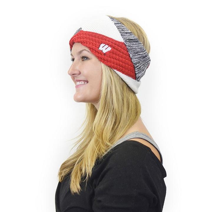 Women's Zoozatz Wisconsin Badgers Criss-cross Headband, Multicolor