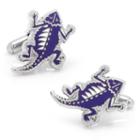 Tcu Horned Frog Vintage Rhodium-plated Cuff Links, Men's, Multicolor