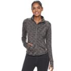 Women's Fila Sport&reg; Heathered Running Jacket, Size: Xs, Black