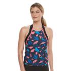 Women's Adidas Tropical High-neck Halterkini Top, Size: Small, Pink Other