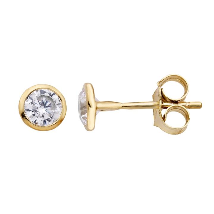 10k Gold 1/2 Carat T.w. Diamond Stud Earrings, Women's, White