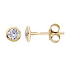 10k Gold 1/2 Carat T.w. Diamond Stud Earrings, Women's, White