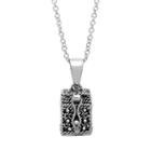 Silver Tone Prayer Keeper Box Locket Necklace, Women's, Size: 18, Grey