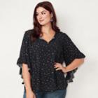 Plus Size Lc Lauren Conrad Print Flounce Sleeve Top, Women's, Size: 3xl, Lt Beige
