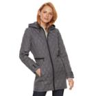 Women's Weathercast Quilted Faux-suede Jacket, Size: Large, Grey