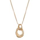 Napier Long Multi Strand Interlocking Oval Pendant Necklace, Women's, Gold