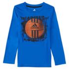 Boys 4-7x Adidas Climalite Football Tee, Size: 7, Brt Blue