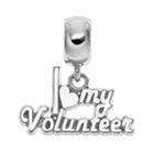 Insignia Collection Sterling Silver I Love My Volunteer Charm, Women's, Multicolor