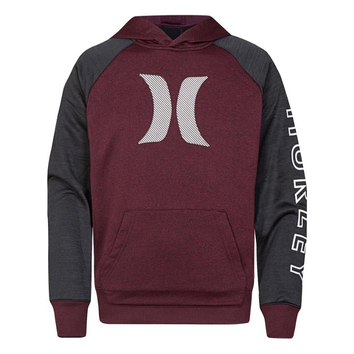 Boys 8-20 Hurley Solar Icon Pull-over Hoodie, Size: Xl, Dark Red