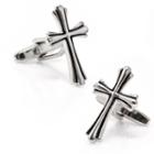 Silver Cross Cuff Links, Men's, Multicolor