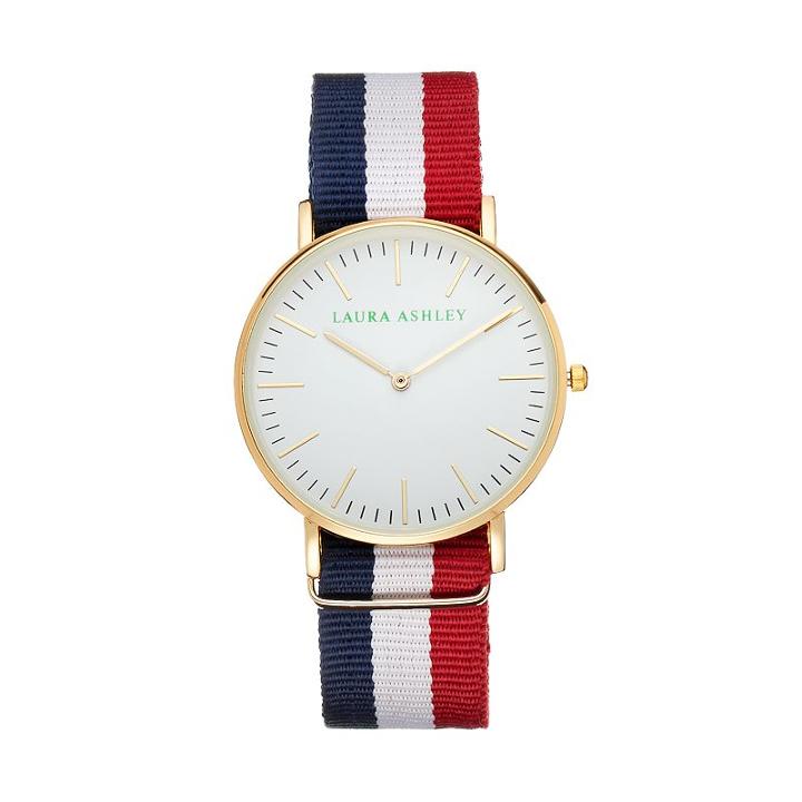 Laura Ashley Women's Striped Watch, Multicolor
