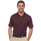 Men's Haggar&reg; Cool 18&reg; Regular-fit Windowpane Performance Polo, Size: Medium, Drk Purple