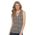 Women's Dana Buchman Pleated V-neck Tank, Size: Xs, Lt Beige