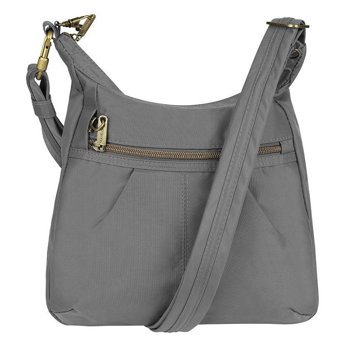 Travelon Signature Rfid-blocking Anti-theft Shoulder Tote, Adult Unisex, Grey