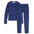 Boys 4-18 Cuddl Duds Printed Climatesmart 2-piece Baselayer Set, Size: 12-14, Med Grey
