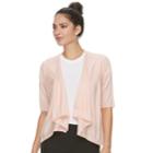 Women's Elle&trade; Mix-stitch Flyaway Cardigan, Size: Medium, Brt Pink