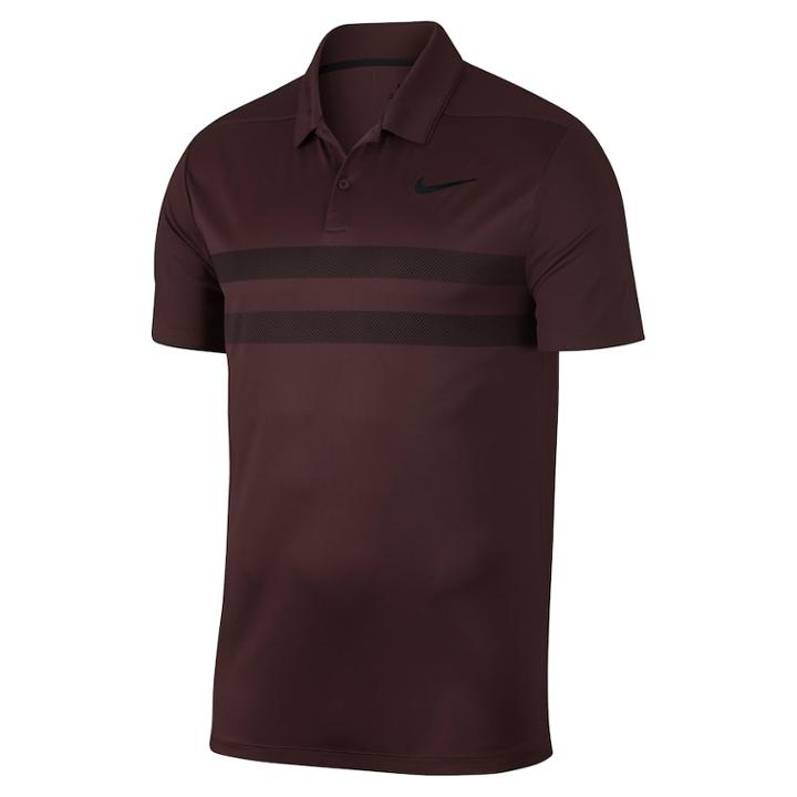 Men's Nike Essential Dri-fit Striped Golf Polo, Size: Xl, Dark Pink