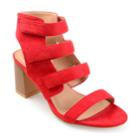 Journee Collection Perkin Women's High Heel Sandals, Size: Medium (8), Red