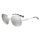Armani Exchange Ax2021s 58mm Square Mirror Sunglasses, Women's, Silver