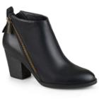 Journee Collection Bristl Women's Ankle Boots, Girl's, Size: Medium (6.5), Black