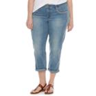 Plus Size Sonoma Goods For Life&trade; Embroidered Boyfriend Jeans, Women's, Size: 24 W, Blue Other
