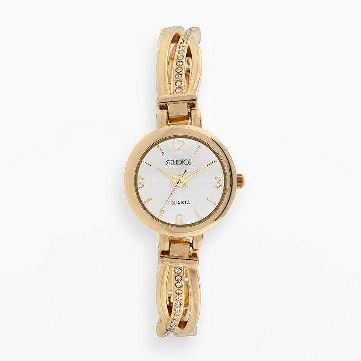 Studio Time Women's Bangle Watch, Size: Small, Yellow