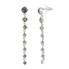 Simply Vera Vera Wang Gray Simulated Crystal Linear Drop Earrings, Women's, Black