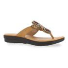 Easy Street Begem Women's Jeweled Sandals, Size: Medium (9), Dark Brown
